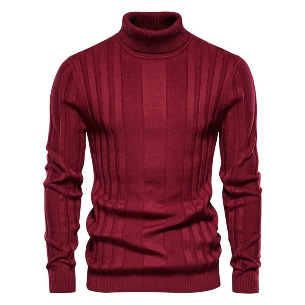 Men's Classic Ribbed Turtleneck Pullover