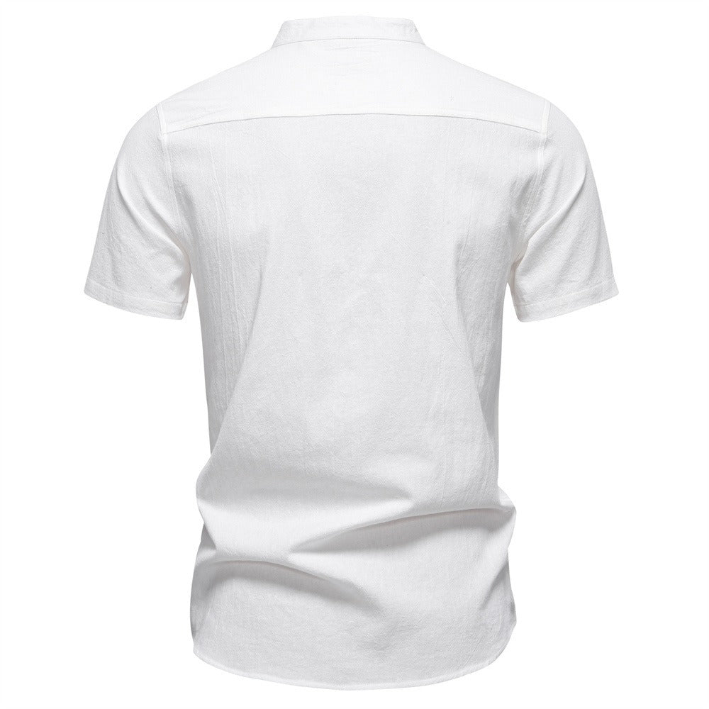 Cotton Linen Short Sleeve Shirt