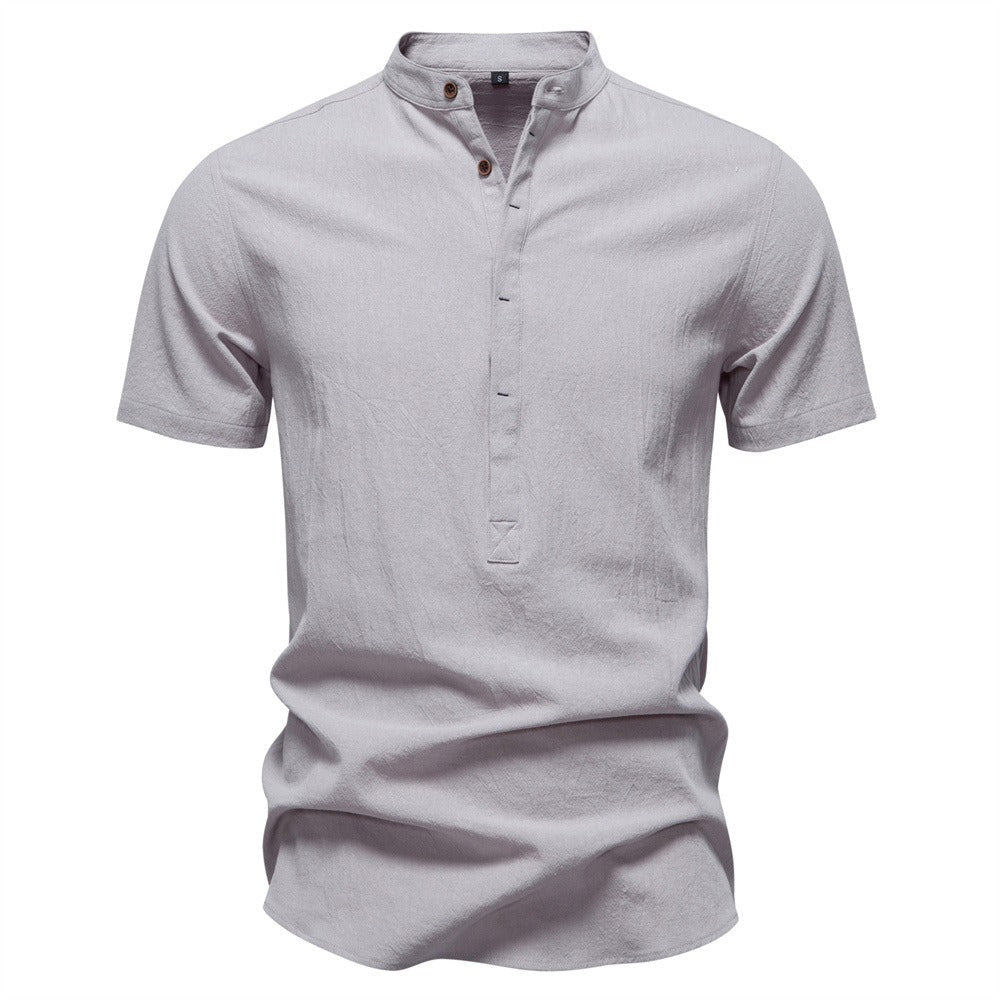 Cotton Linen Short Sleeve Shirt