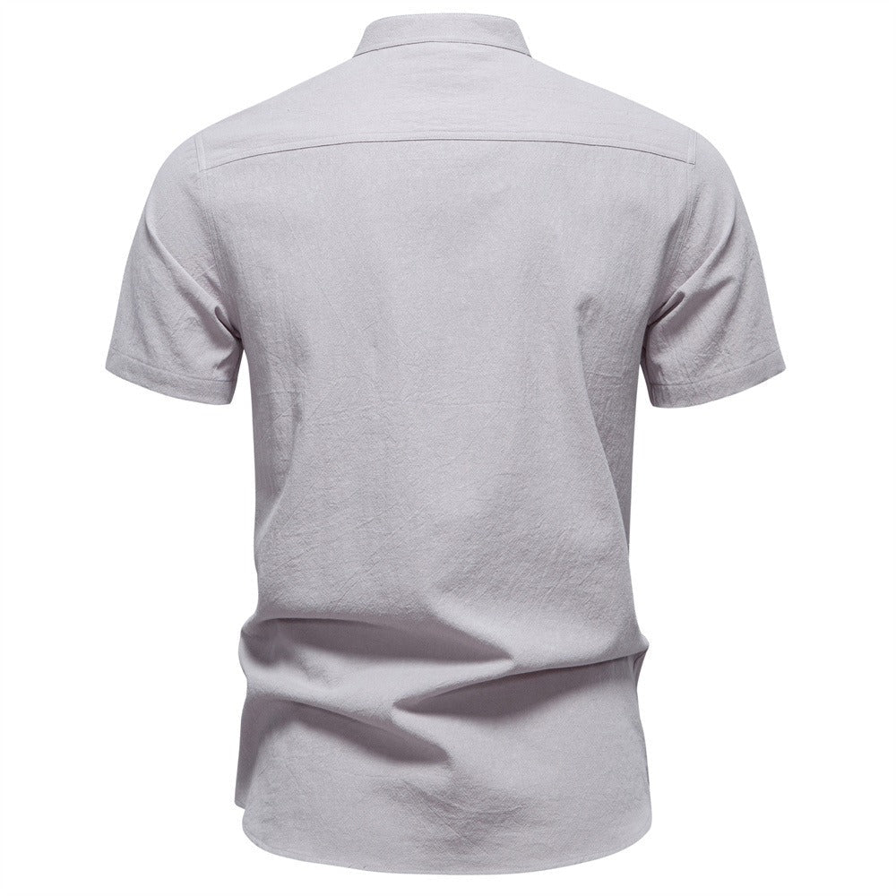 Cotton Linen Short Sleeve Shirt