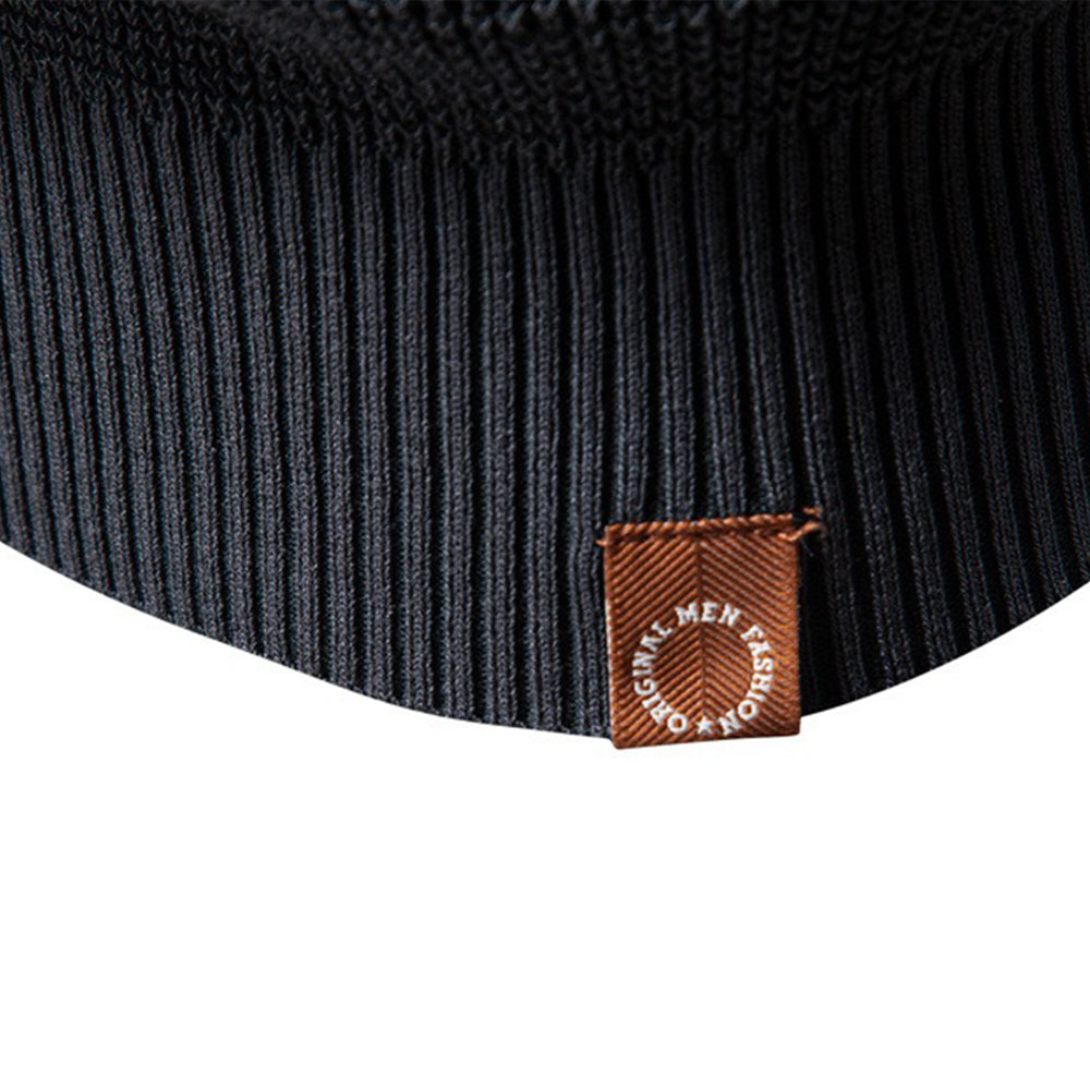Men's Textured Crew Neck Knit Sweater