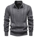 Men's Classic Full-Zip Cable Sweater