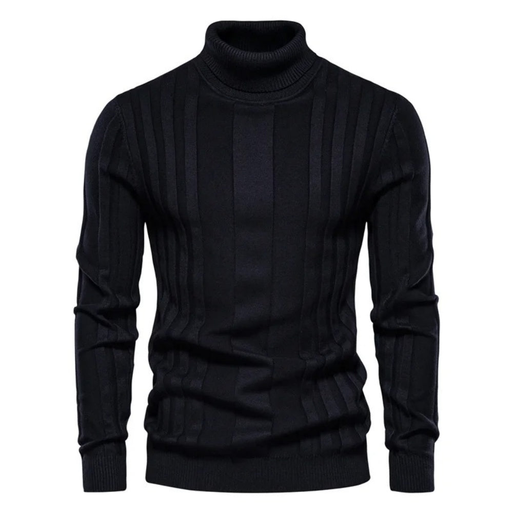 Men's Classic Ribbed Turtleneck Pullover