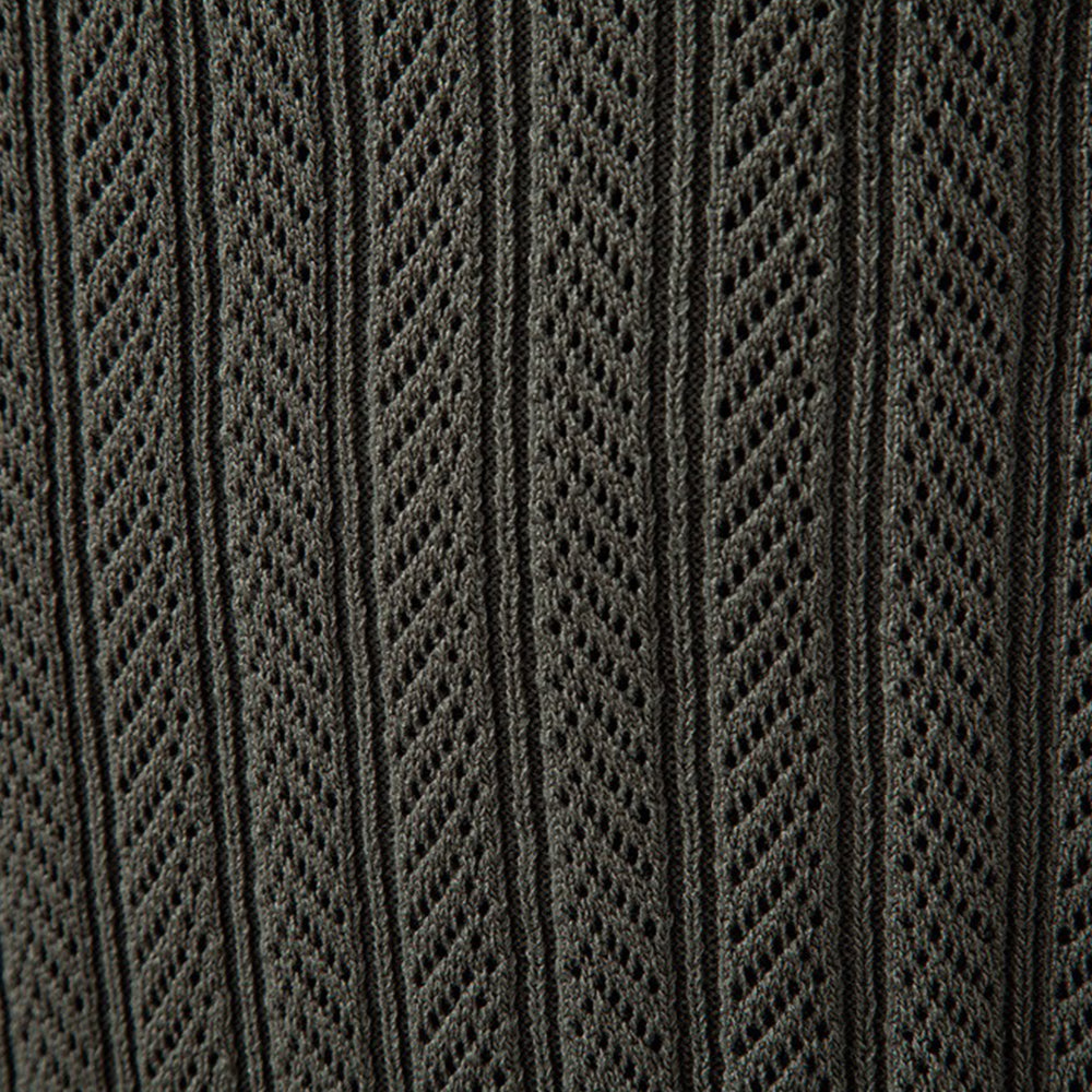 Men's Textured Knit Polo Pullover