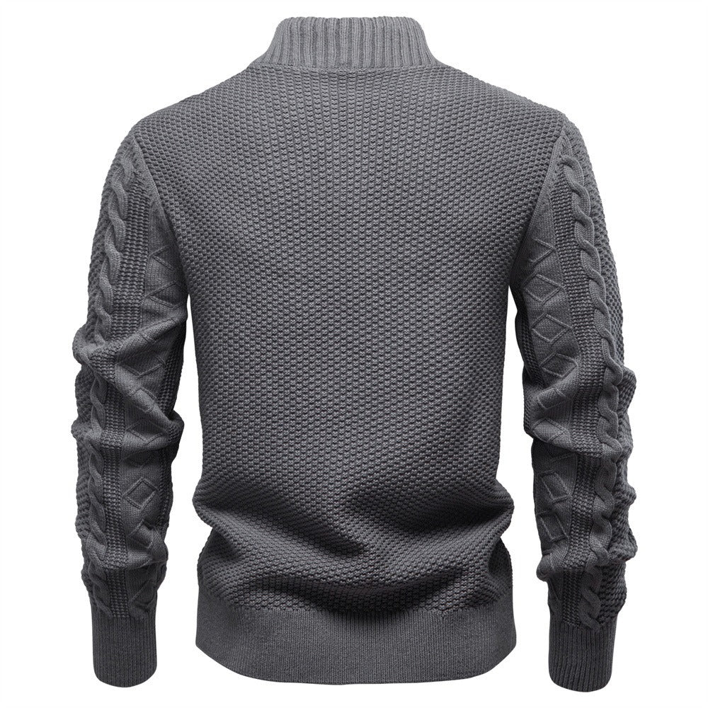 Men's Classic Full-Zip Cable Sweater