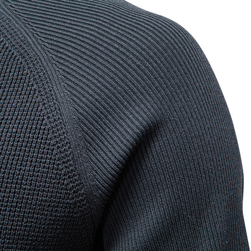 Men's Textured Crew Neck Knit Sweater