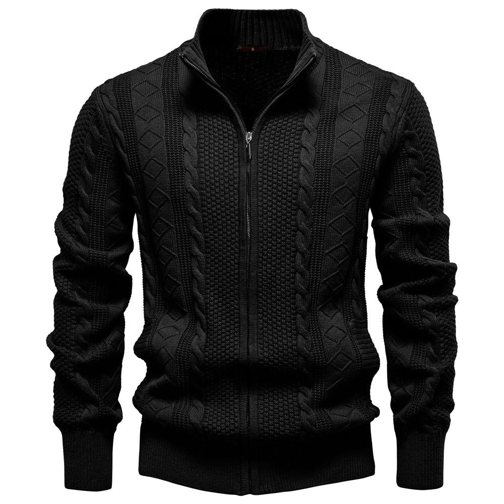 Men's Classic Full-Zip Cable Sweater