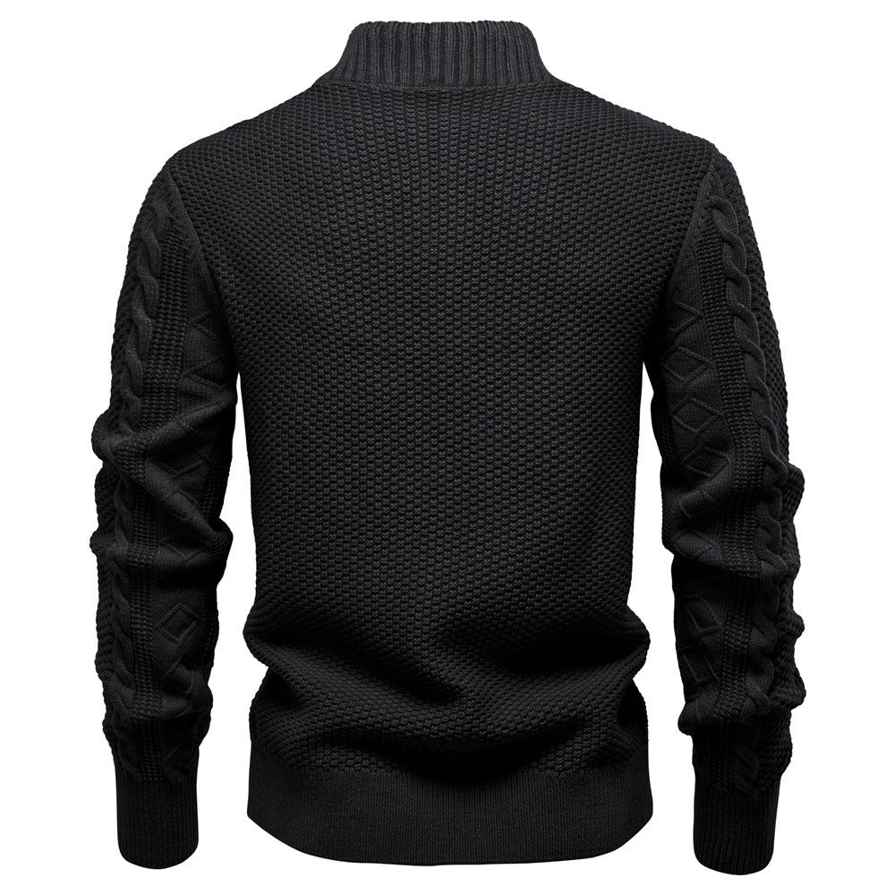 Men's Classic Full-Zip Cable Sweater