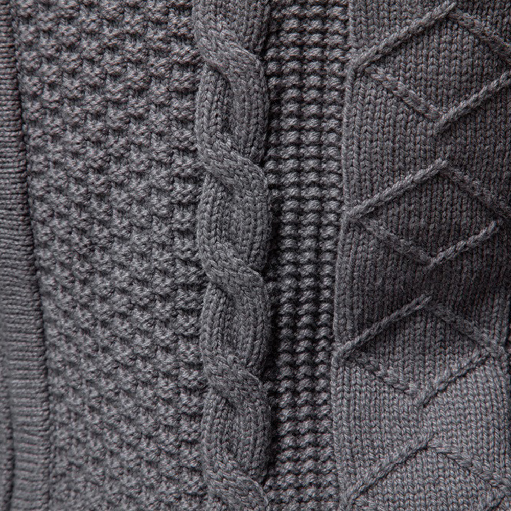 Men's Classic Full-Zip Cable Sweater