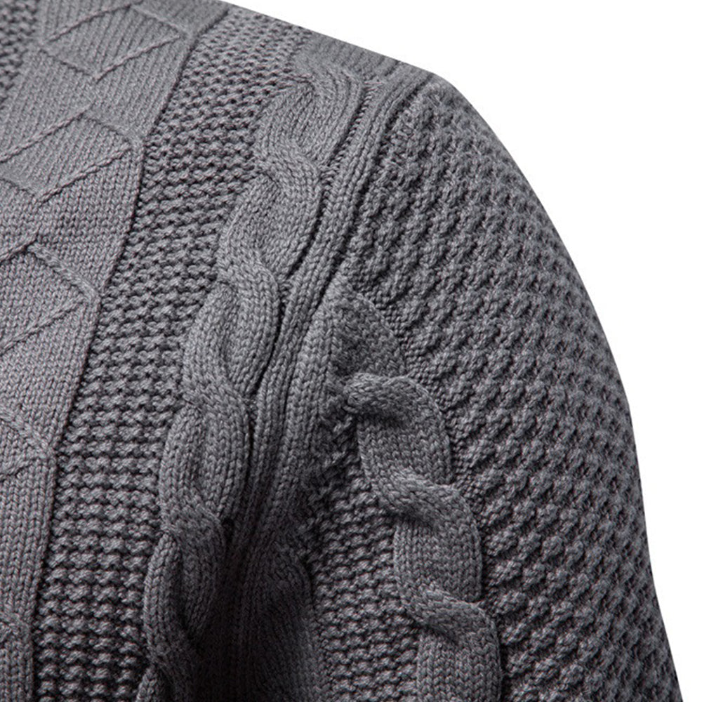 Men's Classic Full-Zip Cable Sweater
