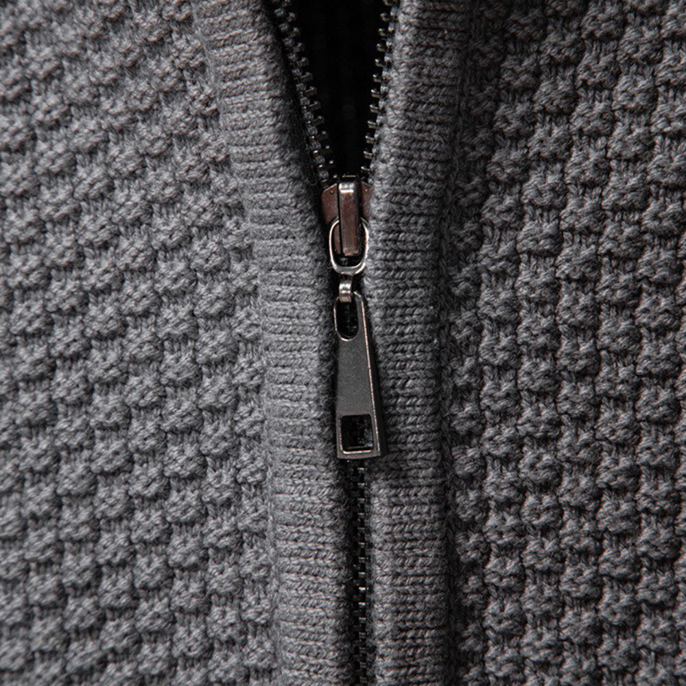 Men's Classic Full-Zip Cable Sweater