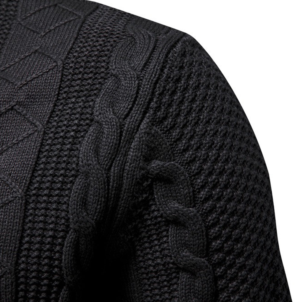 Men's Classic Full-Zip Cable Sweater