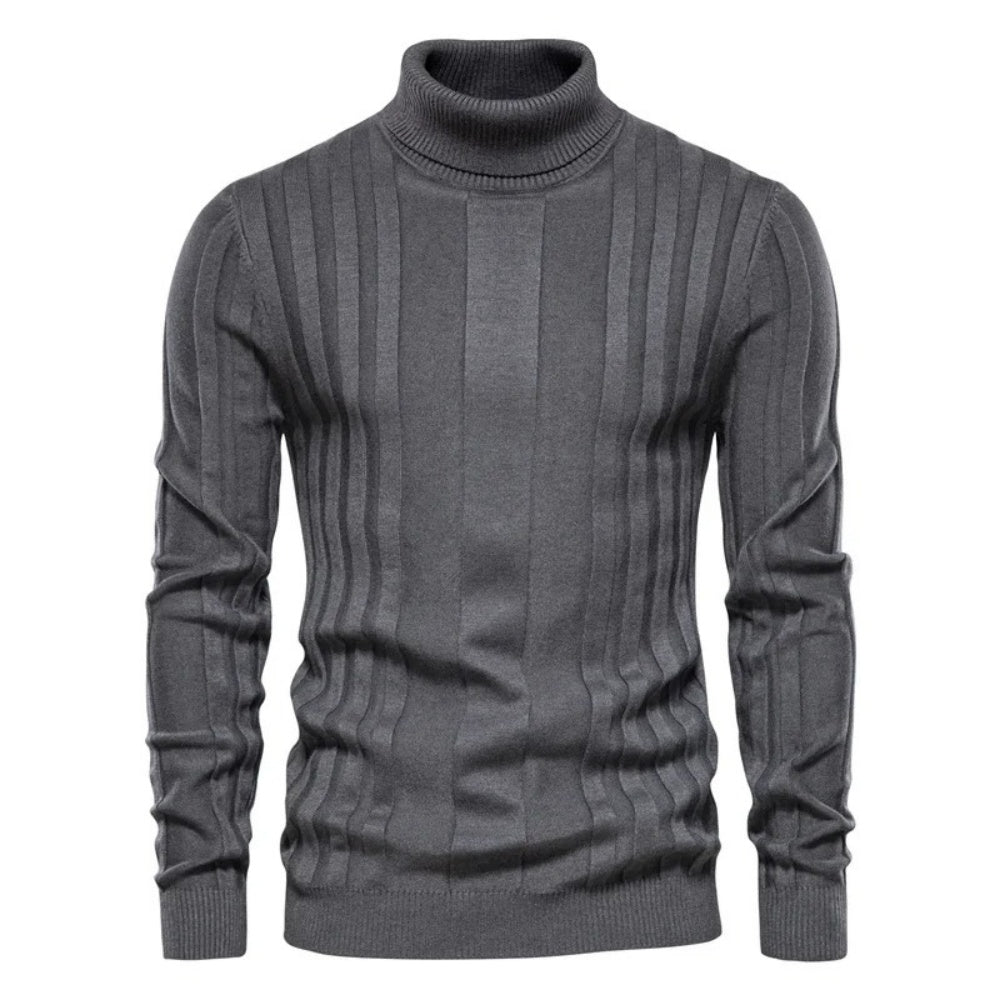 Men's Classic Ribbed Turtleneck Pullover