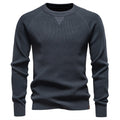 Men's Textured Crew Neck Knit Sweater